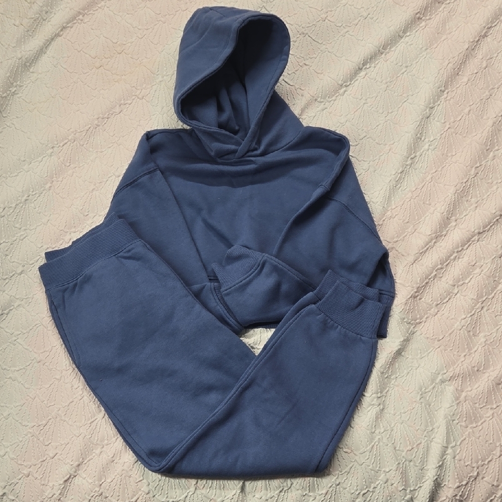 Forever 21 Blue Track Joggers and Hoodie Set